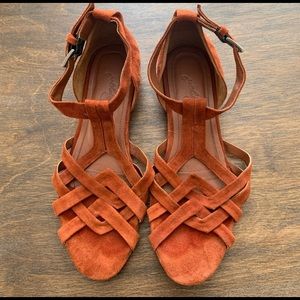 Rachel Comey rust colored suede sandals